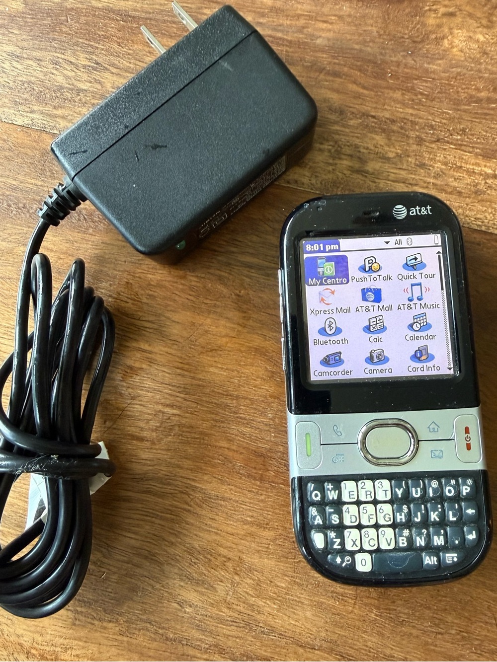 Vintage Palm Centro Smartphone AT&T QWERTY Keyboard PDA Cell Phone w/ Charger